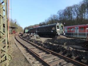 Gleis 12 mit neuen Schwellen und Schienen