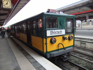 Historischer U-Bahn-Wagen in Barmbek