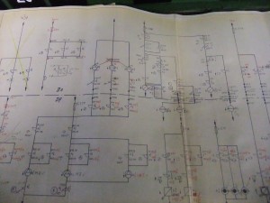 Schaltplan der elektromechanischen Stellwerke