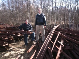 Dirk und Marcus im Schienenstapel in Westerhorn