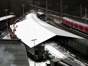 Fotomontage mit Dach über Gleis 10 bis 12