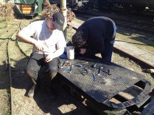 Marcus und Léon am Fliehkraftregler