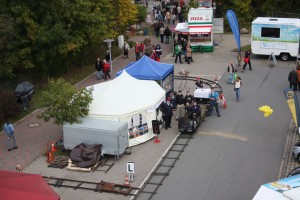 Messestand von oben