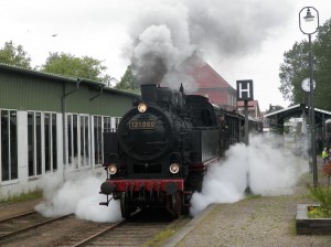 Abfahrt der Dampflok 131 060