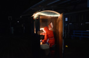 Der Weihnachtsmann im Dienst