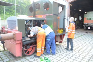 Blick zum Motor der OMZ117R