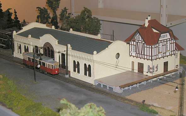 Nahverkehrsmuseum Kleinbahnhof Wohldorf, Modellanlage, Bahnhof Wohldorf