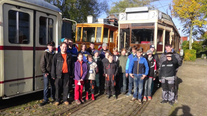 VVM, 23.10.2015: Teilnehmer der Straßenbahn-Jugendwoche